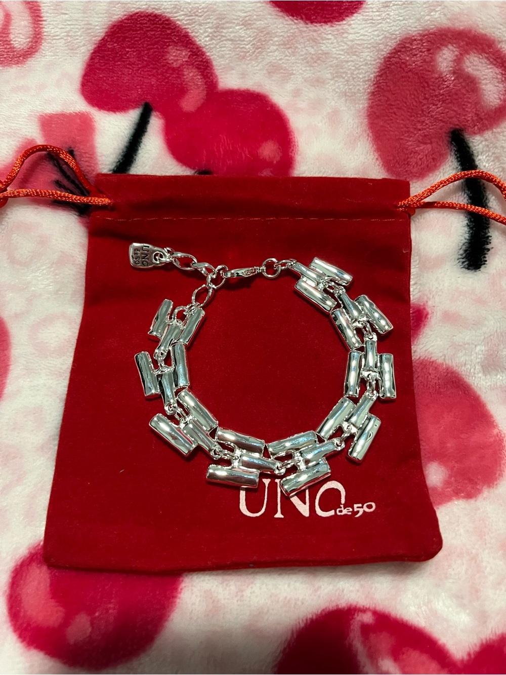 UNO de 50 Chunky Silver Link Bracelet